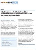 Cover page: Delta Blue(green)s: The Effect of Drought and Drought-Management Actions on <em>Microcystis</em> in the Sacramento–San Joaquin Delta