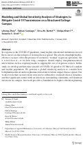 Cover page: Modeling and Global Sensitivity Analysis of Strategies to Mitigate Covid-19 Transmission on a Structured College Campus