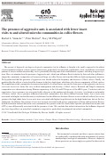 Cover page: The presence of aggressive ants is associated with fewer insect visits to and altered microbe communities in coffee flowers