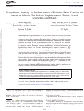 Cover page: Strengthening Capacity for Implementation of Evidence-Based Practices for Autism in Schools: The Roles of Implementation Climate, School Leadership, and Fidelity