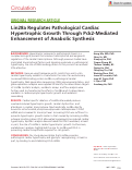 Cover page: Lin28a Regulates Pathological Cardiac Hypertrophic Growth Through Pck2-Mediated Enhancement of Anabolic Synthesis