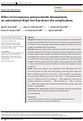 Cover page: Effect of microporous polysaccharide hemospheres on anterolateral thigh free flap donor site complications.