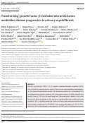 Cover page: Transforming growth factor β-mediated micromechanics modulates disease progression in primary myelofibrosis.