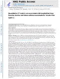 Cover page: Quantitative CT metrics are associated with longitudinal lung function decline and future asthma exacerbations: Results from SARP-3