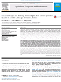 Cover page: Local, landscape, and diversity drivers of predation services provided by ants in a coffee landscape in Chiapas, Mexico