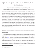 Cover page: Li[Ni1/3Mn1/3Co1/3]O2-based Electrodes for PHEV Applications: An Optimization