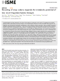 Cover page: Recoding of stop codons expands the metabolic potential of two novel Asgardarchaeota lineages.