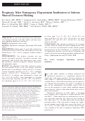 Cover page: Prognosis After Emergency Department Intubation to Inform Shared Decision‐Making