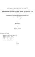 Cover page: Semiparametric Methods for Choice Models in Panel Data with Persistence