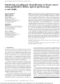 Cover page: Monitoring neoadjuvant chemotherapy in breast cancer using quantitative diffuse optical spectroscopy: a case study