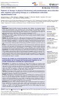 Cover page: Patterns of change in physical functioning and posttraumatic stress disorder with cognitive processing therapy in a randomized controlled implementation trial