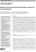 Cover page: Machine Learning of Discriminative Gate Locations for Clinical Diagnosis