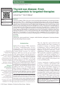 Cover page: Thyroid eye disease: From pathogenesis to targeted therapies.