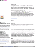 Cover page: Extraplexus versus intraplexus ultrasound-guided interscalene brachial plexus block for ambulatory arthroscopic shoulder surgery: A randomized controlled trial