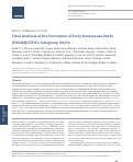 Cover page: Final Analysis of the Prevention of Early Menopause Study (POEMS)/SWOG Intergroup S0230.