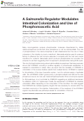 Cover page: A Salmonella Regulator Modulates Intestinal Colonization and Use of Phosphonoacetic Acid