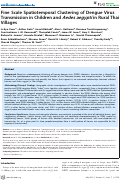 Cover page: Fine Scale Spatiotemporal Clustering of Dengue Virus Transmission in Children and Aedes aegypti in Rural Thai Villages