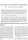Cover page: Energy Impacts of Attic Duct Retrofits in Sacramento Houses
