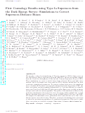 Cover page: First cosmology results using Type Ia supernova from the Dark Energy Survey: simulations to correct supernova distance biases