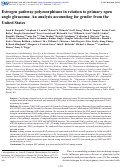 Cover page: Estrogen pathway polymorphisms in relation to primary open angle glaucoma: an analysis accounting for gender from the United States.