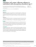 Cover page: Attention and corpus callosum volumes in individuals with mucopolysaccharidosis type I.