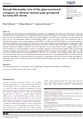 Cover page: Sexual dimorphic role of the glucocorticoid receptor in chronic muscle pain produced by early-life stress