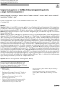 Cover page: Surgical management of Rathke cleft cysts in pediatric patients: a single institution experience.