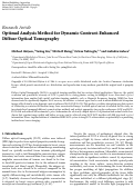 Cover page: Optimal Analysis Method for Dynamic Contrast‐Enhanced Diffuse Optical Tomography