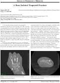 Cover page: A Rare Isolated Trapezoid Fracture