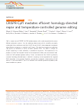 Cover page: CRISPR-Cpf1 mediates efficient homology-directed repair and temperature-controlled genome editing