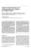 Cover page: Cigarette Smoke Deposition in the Tracheobronchial Tree: Evidence for Colligative Effects