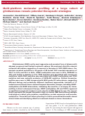 Cover page: Multi-platform molecular profiling of a large cohort of glioblastomas reveals potential therapeutic strategies