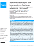 Cover page: Sequence/structural analysis of xylem proteome emphasizes pathogenesis-related proteins, chitinases and β-1, 3-glucanases as key players in grapevine defense against Xylella fastidiosa