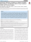 Cover page: Automatic Detection of Regions in Spinach Canopies Responding to Soil Moisture Deficit Using Combined Visible and Thermal Imagery