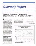 Cover page: California Employment Growth and Office, Industrial, and Retail Markets, 1990