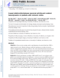 Cover page: Causal relationship between neuronal activity and cerebral hemodynamics in patients with ischemic stroke