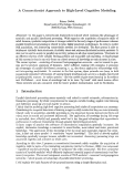 Cover page: A Connectionist Approach to High-Level Cognitive Modeling