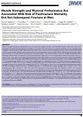 Cover page: Muscle Strength and Physical Performance Are Associated With Risk of Postfracture Mortality But Not Subsequent Fracture in Men