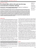 Cover page: Revealing hidden defects through stored energy measurements of radiation damage