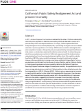 Cover page: Californias Public Safety Realignment Act and prisoner mortality.