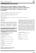 Cover page: Maintenance of Investigators Static Global Assessment Response with Once-Daily Crisaborole in Participants with Mild to Moderate Atopic Dermatitis.