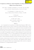 Cover page: Comparison of electron cloud simulation and experiments in the 
high-current experiment