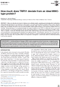 Cover page: How much does TRPV1 deviate from an ideal MWC-type protein?