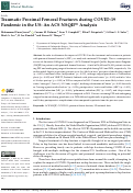 Cover page: Traumatic Proximal Femoral Fractures during COVID-19 Pandemic in the US: An ACS NSQIP<sup>®</sup> Analysis.