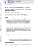 Cover page: The Use of Putative Dialysis Initiation Time in Comparative Outcomes of Patients with Advanced Chronic Kidney Disease: Methodological Aspects.