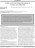 Cover page: Cardiac Arrest from Postpartum Spontaneous Coronary Artery Dissection