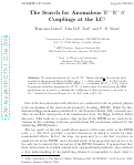 Cover page: The Search for Anomalous W^+ W^- t \bar{t} Couplings at the LC