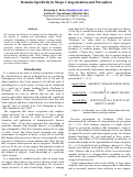 Cover page: Domain-Specificity in Shape Categorization and Perception