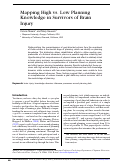 Cover page: Mapping High vs. Low Planning Knowledge in Survivors of Brain Injury