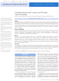 Cover page: Urologist Density and County-Level Urologic Cancer Mortality